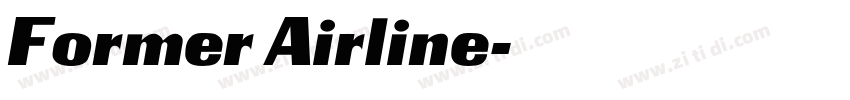 Former Airline字体转换